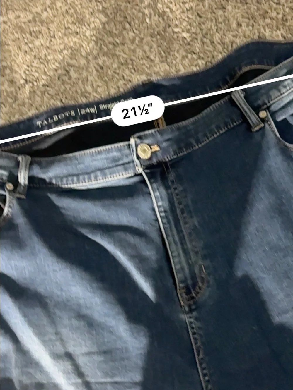 Talbots Blue Stretch Denim Women's Straight Cropped Jeans